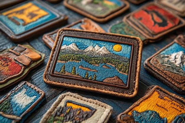 Collection of embroidered patches